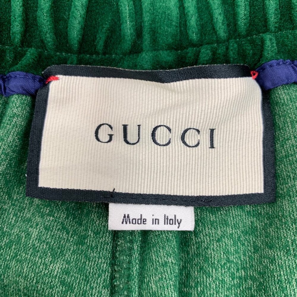 Gucci Color-Block Logo Print Full-Print Silk Drawstring Shorts - Picture 5 of 7